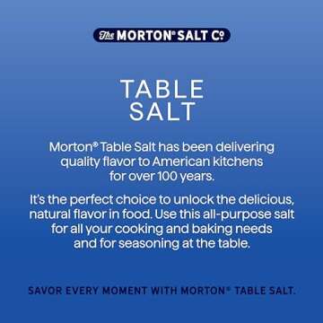 Morton Plain Salt, All-Purpose, Non-Iodized Salt, Ideal for Cooking & Table Use, (26 oz), 2-Pack