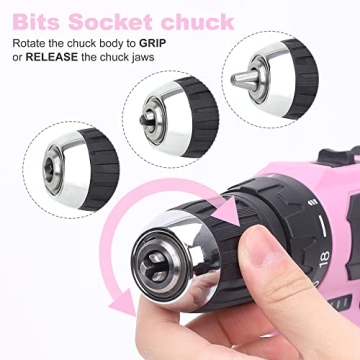 FASTPRO 175-Piece 12V Pink Drill Set for DIY and Home Repair