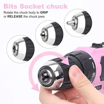 FASTPRO 175-Piece 12V Pink Drill Set for DIY and Home Repair