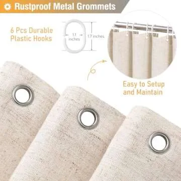 BTTN Ruffle Shower Curtain, Farmhouse Country Shower Curtain for Bathroom