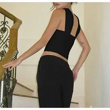 PICPUNMAK Women Sexy Strapless Halter Tube Top Hollow Out Sleeveless Solid Slim Bandeau Tops Off Shoulder Tank Vest Clubwear