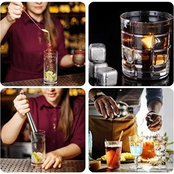 26-Piece Bartender Kit Cocktail Shaker Set Silver