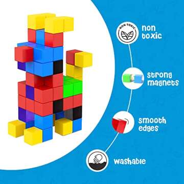 Extra Large Magnetic Blocks for Kids - Safe & Fun Building