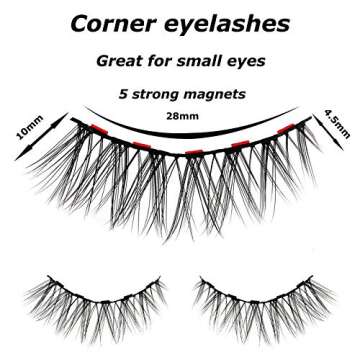 Cuckoo Magnetic Eyelashes with Magnetic Eyeliner Kit, Waterproof Smooth Liquid Eyeliner and 3D Natural Reusable Magnets False Lashes with Applicator for Daily Party Dating Wedding