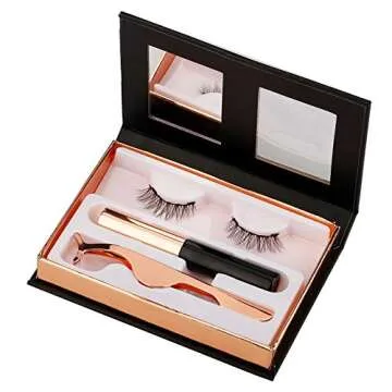 Cuckoo Magnetic Eyelashes with Magnetic Eyeliner Kit, Waterproof Smooth Liquid Eyeliner and 3D Natural Reusable Magnets False Lashes with Applicator for Daily Party Dating Wedding