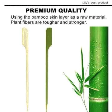 Stylish Bamboo Paddle Picks Skewers for Parties 100 Pack