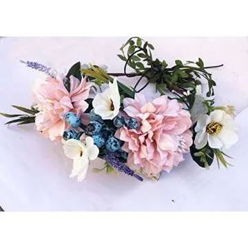 Vivivalue Adjustable Flower Headband for Women