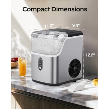 Compact Nugget Ice Maker for Home & RV - 33 lbs