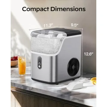Compact Nugget Ice Maker for Home & RV - 33 lbs