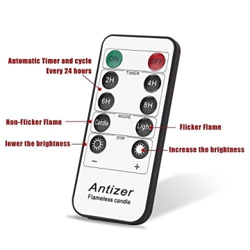 Antizer Flameless Candles Pack of 9 - Real Wax, Remote Control