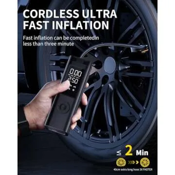 RABBITXOCO Tire Inflator - Fast, Portable, & Efficient