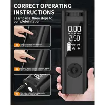 RABBITXOCO Tire Inflator - Fast, Portable, & Efficient