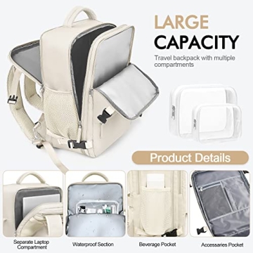 Rinlist Travel Backpack for Carry-on Luggage and More