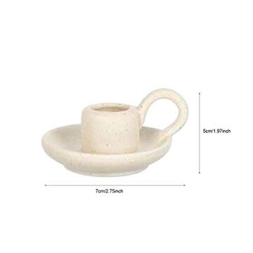 Elegant DOITOOL Ceramic Candle Holder Set for Home Decoration