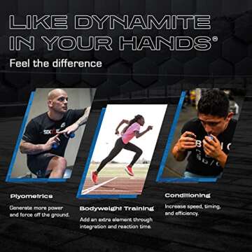 WeckMethod ProPulse® Speed Trainers - Hand Weights for Workout, Running, Walking, Boxing, Physical Therapy, Aerobics, Weight Loss - Agility, Speed Training Equipment for Men and Women