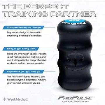 WeckMethod ProPulse® Speed Trainers - Hand Weights for Workout, Running, Walking, Boxing, Physical Therapy, Aerobics, Weight Loss - Agility, Speed Training Equipment for Men and Women