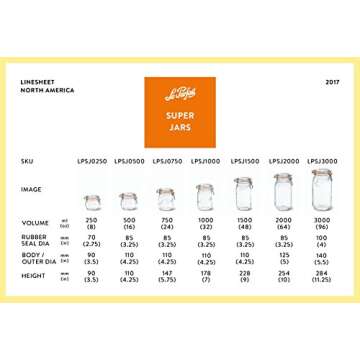 Le Parfait Super Jar 1.5L Airtight Glass Canning Jar