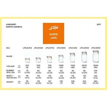 Le Parfait Super Jar 1.5L Airtight Glass Canning Jar