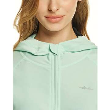 TSLA Women's UPF 50+ Hoodie Rash Guard for Summer Fun