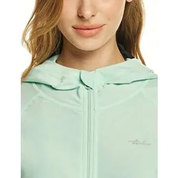 TSLA Women's UPF 50+ Hoodie Rash Guard for Summer Fun