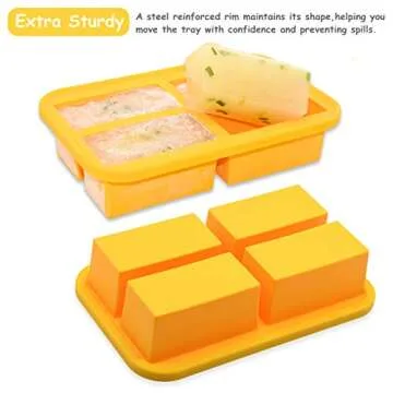 Bangp Silicone Freezer Molds for Easy Meal Prep and Storage