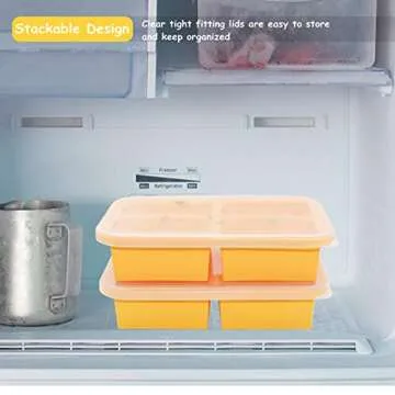 Bangp Silicone Freezer Molds for Easy Meal Prep and Storage