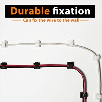 Durable Adhesive Cable Clips for Home, Office & Car