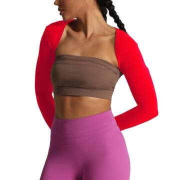 Aoxjox Long Sleeve Open Front Bolero Shrug - Chic & Comfortable