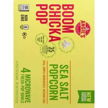 Angie's Boomchickapop Sea Salt Microwave Popcorn, 3.29 Oz, 3 Ct