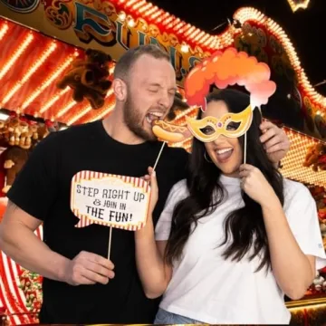 Vibrant Carnival Photo Booth Props - Perfect for Every Party