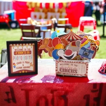 Vibrant Carnival Photo Booth Props - Perfect for Every Party