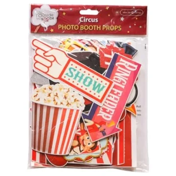 Vibrant Carnival Photo Booth Props - Perfect for Every Party