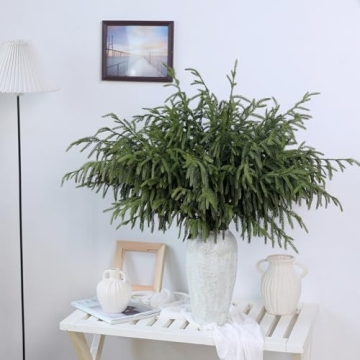 8 Real Touch Norfolk Pine Branches 36 Inch for Christmas Decor