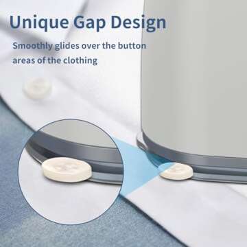 Portable Travel Steamer Iron for Clothes: Mini Handheld Garment Steam Ironing Machine for Clothing - Professional Small Size Hand Held Traveling Fabric Steamers for Wrinkle on Dress Shirt (Gray)