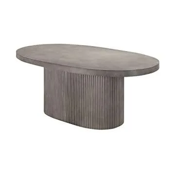 Armen Living Wave Oval Dining Table | Stylish Concrete Design