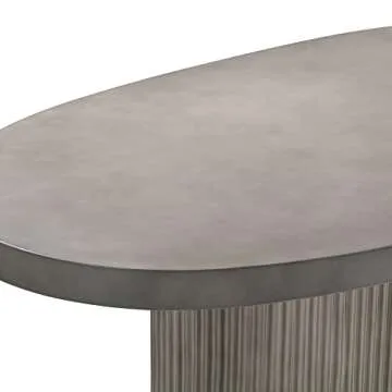 Armen Living Wave Oval Dining Table | Stylish Concrete Design
