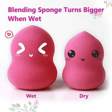 Onwon Makeup Blender Sponge 3 Pcs Set - Beauty Sponge Foundation Blending Sponge with Egg Sponge Ble...