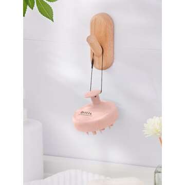 HEETA Hair Scalp Massager for Hair Growth, Shampoo Brush, Scalp Exfoliator with Soft Silicone Bristles, Scalp Scrubber for Dandruff Removal to Relieve Stress, Wet Dry Hair, Updated Material, Pink
