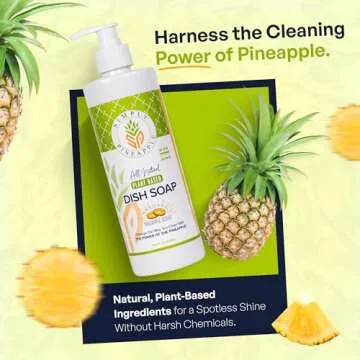 Natural Pineapple Dish Soap - Gentle Yet Powerful Cleaner 16 oz
