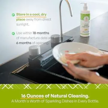 Natural Pineapple Dish Soap - Gentle Yet Powerful Cleaner 16 oz