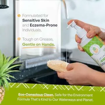 Natural Pineapple Dish Soap - Gentle Yet Powerful Cleaner 16 oz