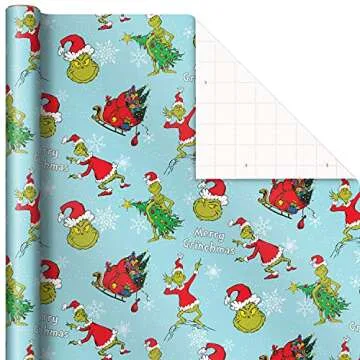 Hallmark Dr. Seuss Grinch Wrapping Paper - 3 Fun Rolls