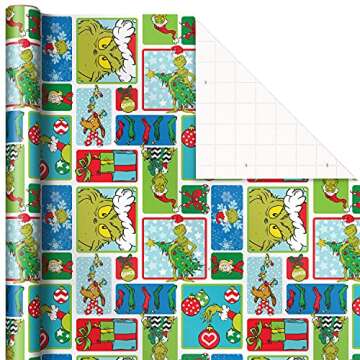 Hallmark Dr. Seuss Grinch Wrapping Paper - 3 Fun Rolls