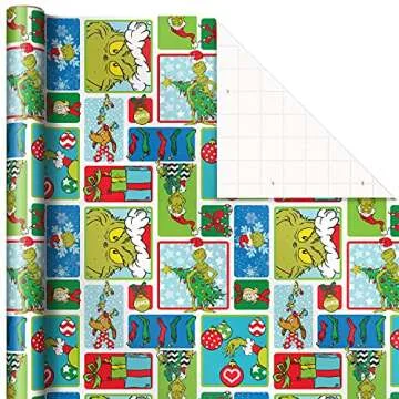 Hallmark Dr. Seuss Grinch Wrapping Paper - 3 Fun Rolls