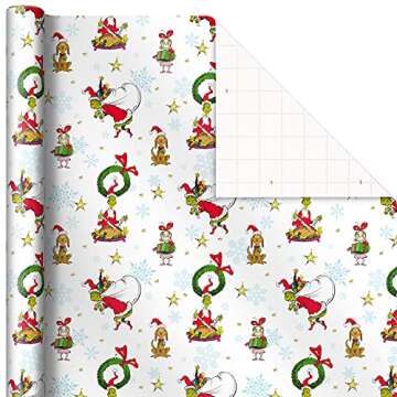 Hallmark Dr. Seuss Grinch Wrapping Paper - 3 Fun Rolls