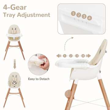 HONEY JOY Baby High Chair for Ages 6-36 Months