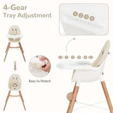 HONEY JOY Baby High Chair for Ages 6-36 Months