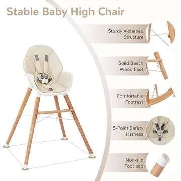 HONEY JOY Baby High Chair for Ages 6-36 Months