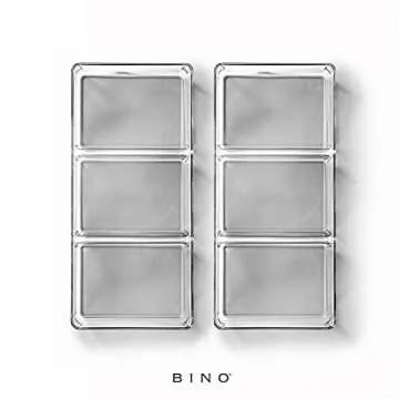 BINO 3-Compartment Plastic Drawer Organizer - 2 Pack