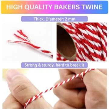 HULISEN Colorful Bakers Twine Set of 15 Rolls for Crafts